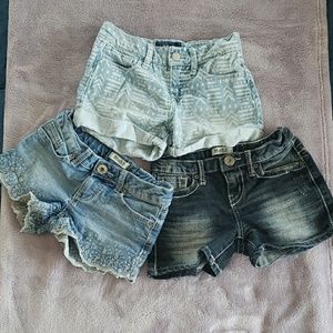 Lot of girls size 8 denim shorts